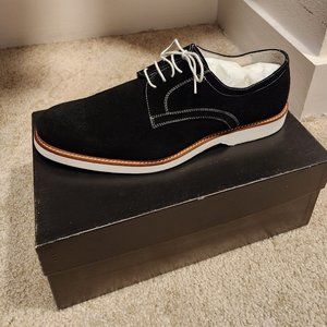 Black 11 M , Suede, genuine made in Italy leather, Mercanti Fiorentini shoes.